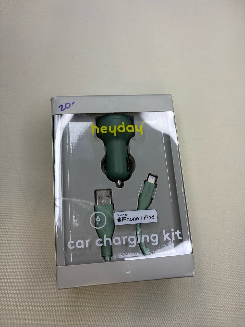 heyday Sage Green Lightning Cable for iPhone & iPad